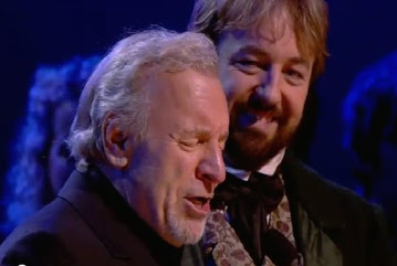 Colm Wilkinson (l) and John Owen-Jones at the Les Misérables 25th Anniversary Concert